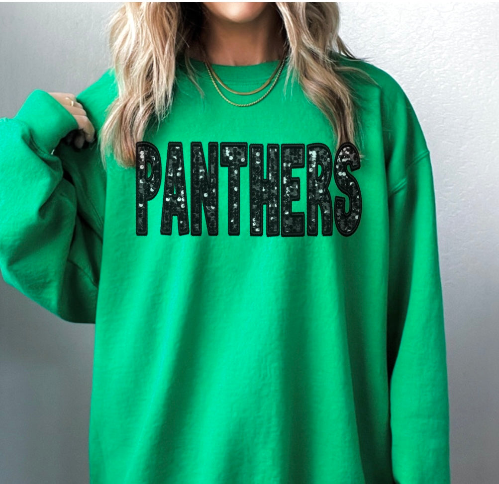 Faux Embroidered Panthers Shirts