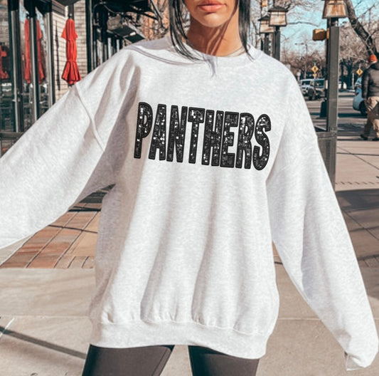 Faux Embroidered Panthers Shirts