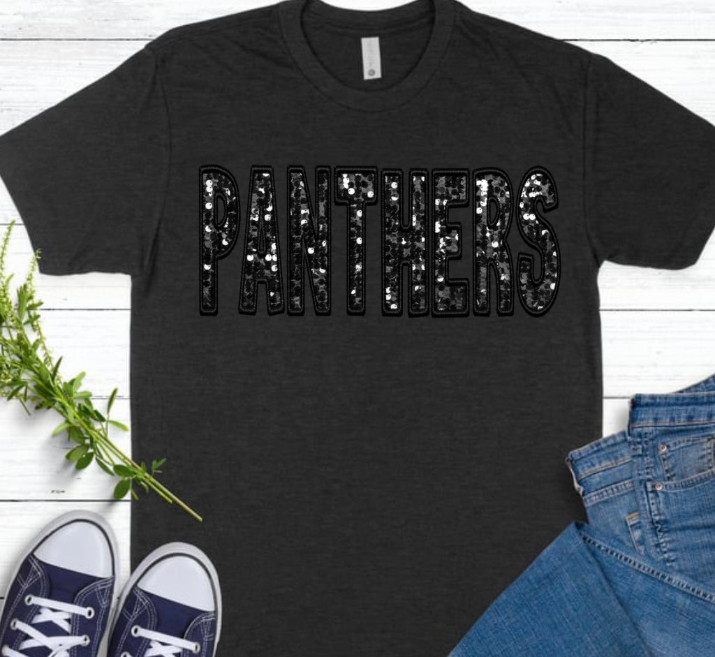 Faux Embroidered Panthers Shirts